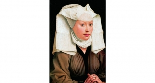 Czepiec kornetowy z podwiką. „Portret młodej kobiety”, Rogier van der Weyden, ok. 1440 r., Gemäldegalerie, Berlin.